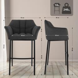 CLP Bárszék Damaso B Cord 4 méteres kerettel, sötétszürke (326353)