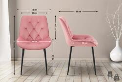 CLP 2db Wallace bársony étkezőszék szett, rózsaszín (326718)