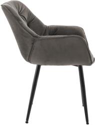 CLP Tanna bársony 2db-os székkészlet, antracit (325327)