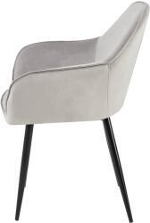 CLP 2 db Boise bársony étkezőszék készlet, szürke (324901)