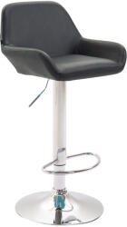 CLP Bárszék Braga műbőr króm, fekete (308995)