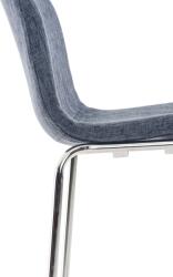 CLP 2 db bárszék szett Hoover szövet 4 méteres króm kerettel, kék (304483)