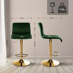 CLP Bárszék Hoover bársony G, zöld (327050)