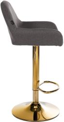 CLP 2 db bárszék készlet Braga arany szövetből, sötétszürke (325718)