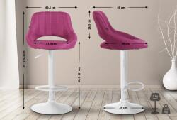 CLP 2 db bárszék készlet Milet textil W, lila (324428)