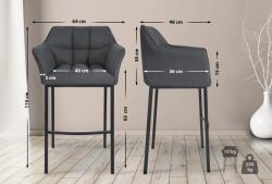 CLP Bárszék Damaso B filc 4 méteres kerettel, szürke (321930)