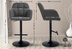 CLP Bárszék Natoma szövet, sötétszürke (322941)