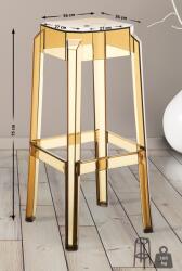 CLP Fox bárszék, átlátszó, borostyán (10129870)