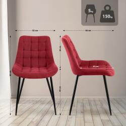 CLP Sardna Cord étkezőszék, bordó (326253)