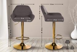 CLP Bárszék Braga Gold szövet, sötétszürke (325370)