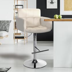 CLP Bárszék Los Angeles bársony króm, krém (323097)