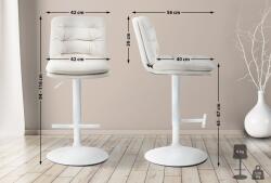 CLP Bárszék Damar bársony, krém (322904)