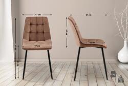 CLP 2 db Gifford bársony étkezőszékből álló készlet, barna (326649)