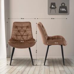 CLP 2 db Rossford étkezőszék készlet, barna (326536)