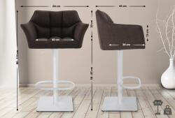 CLP 2 db bárszék készlet Damaso szövet, barna (314957)