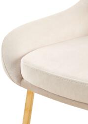 CLP 2 db Elmira bársonyarany étkezőszékből álló készlet, krém (327232)