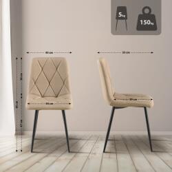 CLP 2 db étkezőszékből álló szett Clairton anyagból, taupe (326973)