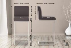 CLP 2 db bárszék készlet Paros műbőr, barna (317283)