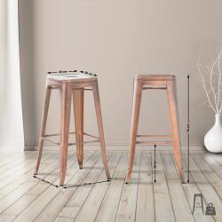 CLP Joshua 2 db bárszék készlet, réz (307607)