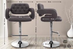 CLP Bárszék Dublin FABRIC C, sötétszürke (101817956)