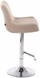 CLP 2 db-os bárszék szett, krómozott klubszövet, krém (309310)