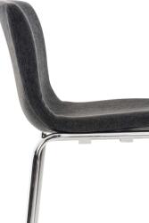 CLP 2 db bárszék szett Hoover szövet 4 méteres króm kerettel, sötétszürke (304486)