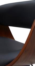 CLP 2 db bárszék készlet, Portmore műbőr B, dió/fekete (324610)