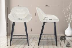 CLP Bárszék Gibson 76 bársony, krém (322071)