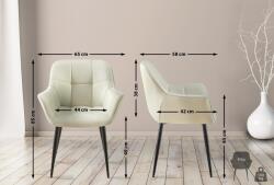 CLP Roseville szövet étkezőszék, krém (318306)