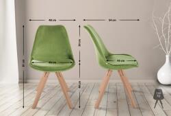 CLP Szék Sofia Velvet Square, világoszöld (321616)