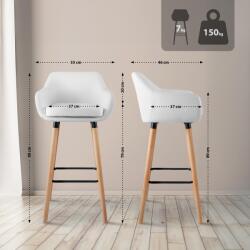 CLP Bárszék Grant műbőr, fehér (102244402)