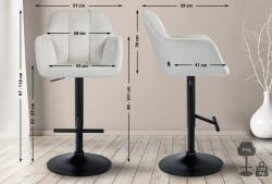 CLP Bárszék Natoma bársony, krém (322955)