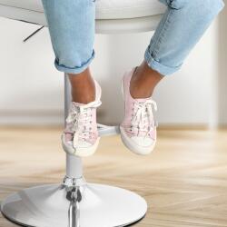 CLP 2 db bárszék szett Damar műbőr króm, fehér (325685)