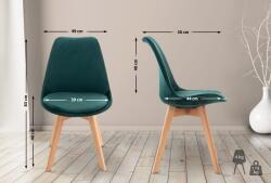 CLP Linares bársony szék, zöld (316193)