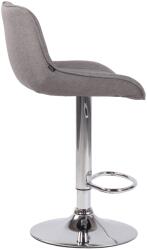 CLP 2 db bárszék szett Lentini szövet króm, szürke (320567)