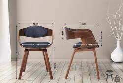 CLP 2 székből álló Kingston szövet készlet, dió/kék (320724)