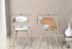 CLP Kingston látogatói szék, natúr/fehér (18502002)