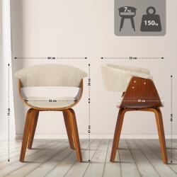 CLP Szék Bruce szövet dió, krém (322266)