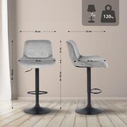 CLP 2 db bárszék készlet Solon, szürke (326605)