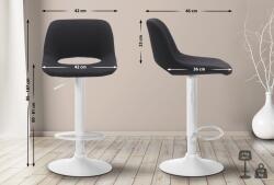 CLP 2 db Camden szövet bárszék szett, fekete (325143)