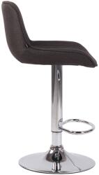 CLP 2 db bárszék szett Lentini szövet króm, sötétszürke (320566)