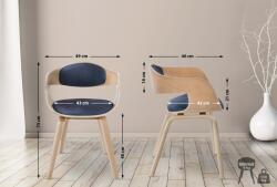 CLP 2 székből álló Kingston szövet készlet, natúr/kék (320721)