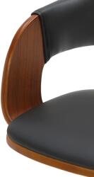 CLP Bárszék Nilse műbőr króm, dió/fekete (322151)