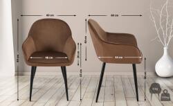 CLP Boise bársony étkezőszék, barna (323188)