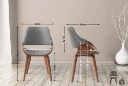 CLP Vangale szövet étkezőszék, dió/sötétszürke (324234)