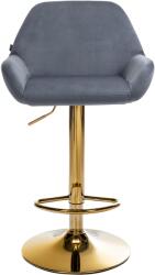 CLP 2 db-os bárszék Braga arany bársony készlet, sötétszürke (325110)