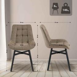 CLP Colby szövet szék, taupe (322170)