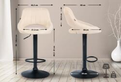 CLP 2 db bárszék készlet Milet szövet B, krém (324413)