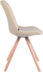 CLP Szett 4 szék Toulouse bársony kerek natúr, krém (320459)