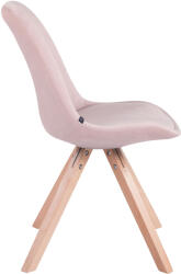 CLP 4 db-os toulouse-i bársony natúr szék készlet, rózsaszín (320641)